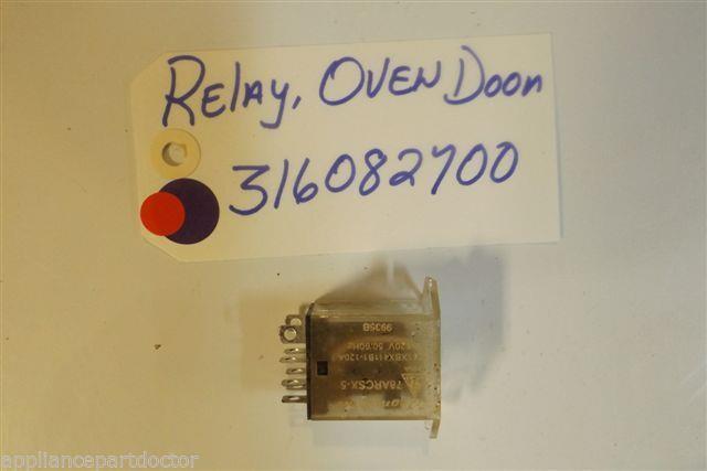 FRIGIDAIRE STOVE 316082700 Relay, Oven Door Lock used part FRIGIDAIRE STOVE 316082700 Relay, Oven Door Lock used part